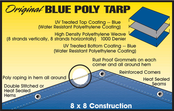 Dize Weathermaster® Original Blue Poly Tarp