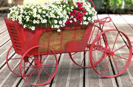 TRACTOR PLANTER VINTAGE RD W/COCO LINER