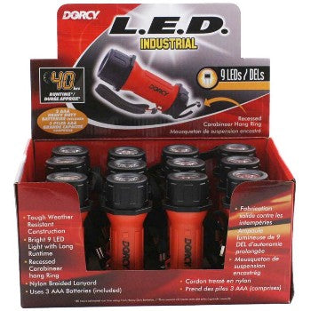 Dorcy Int'l 41-6243 Flashlight ~ Industrial Pack, 9 LEDs/AAA