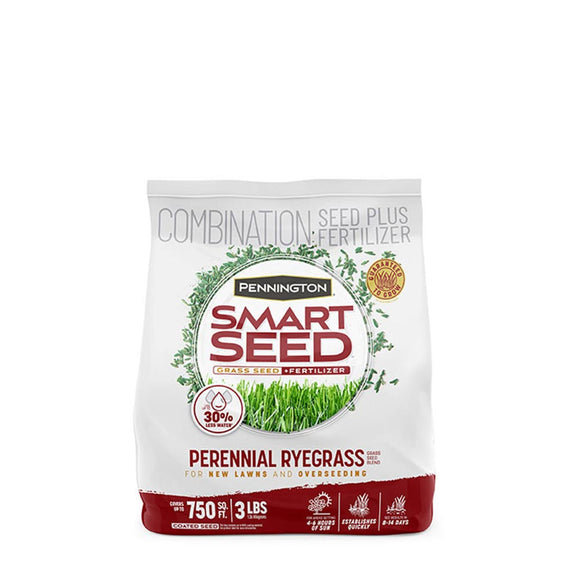 Pennington Smart Seed Perennial Ryegrass Grass Seed and Fertilizer Blend 3 lbs.